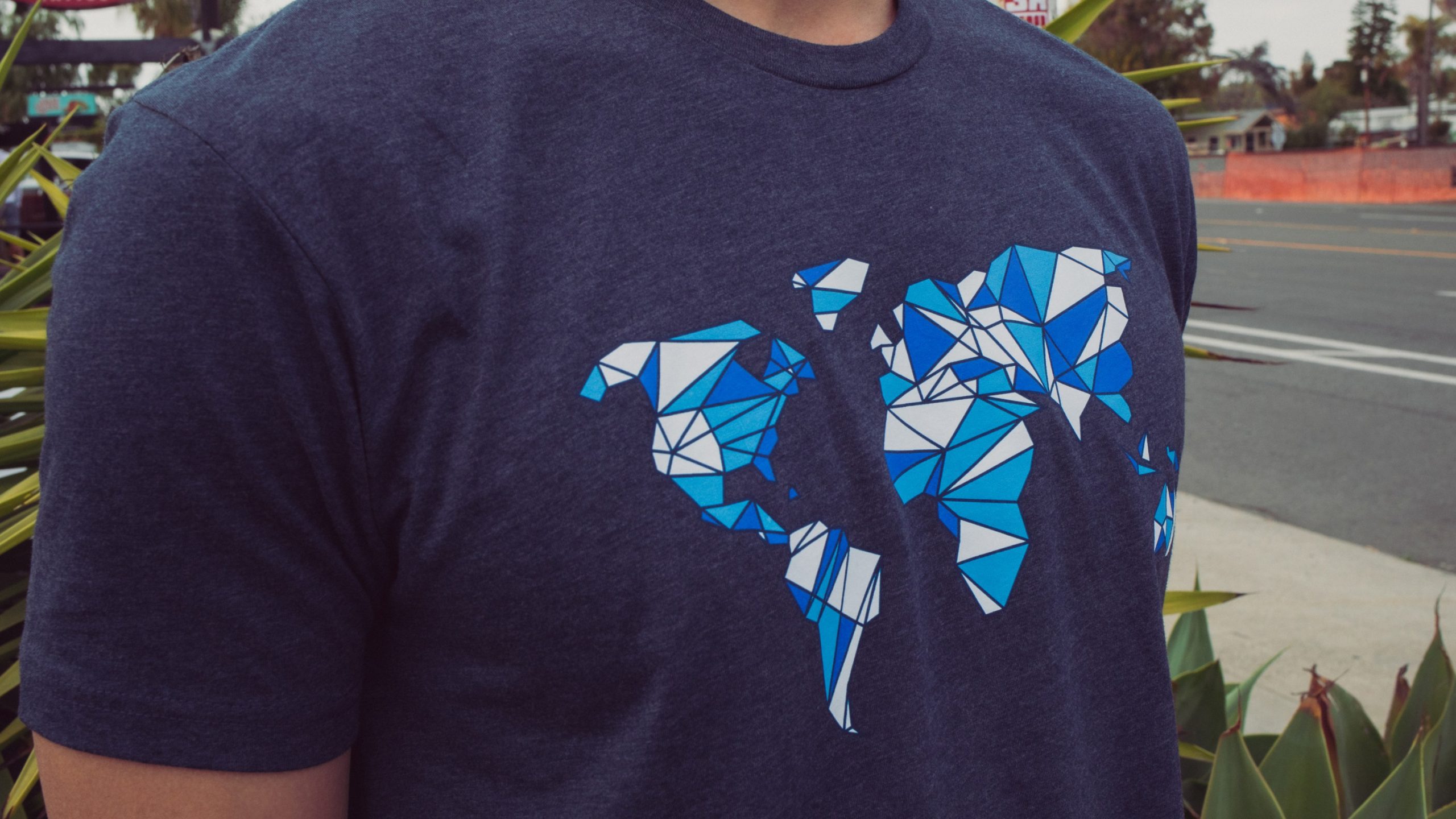 Global Graphic Tee (Blue) - Image 2